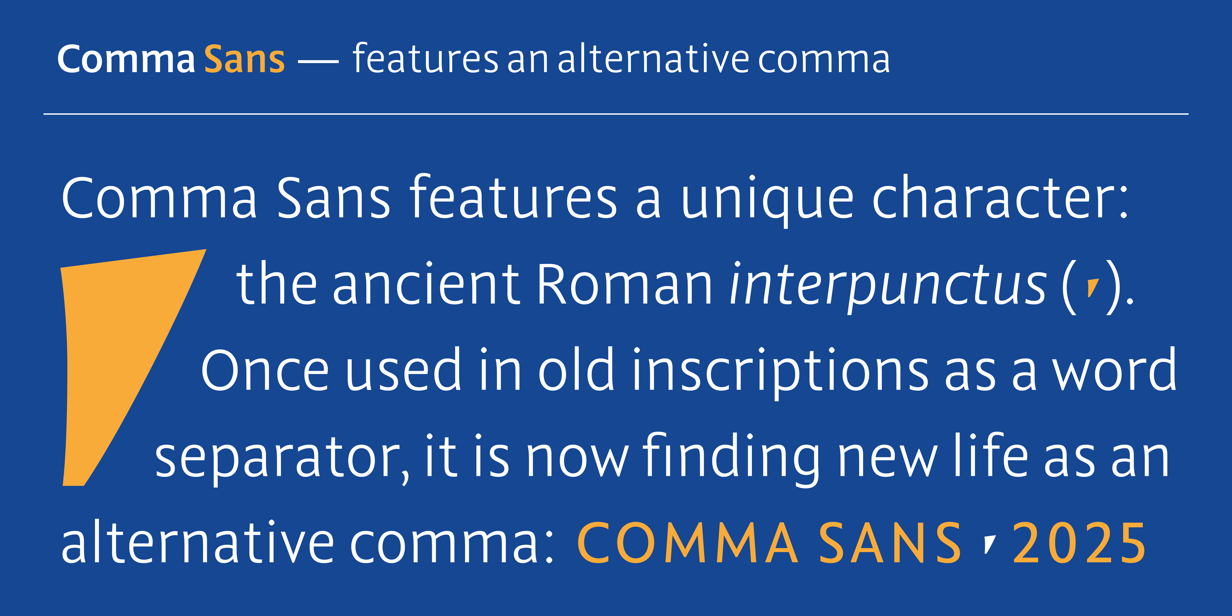 Comma Sans Fonts | I Love Typography
