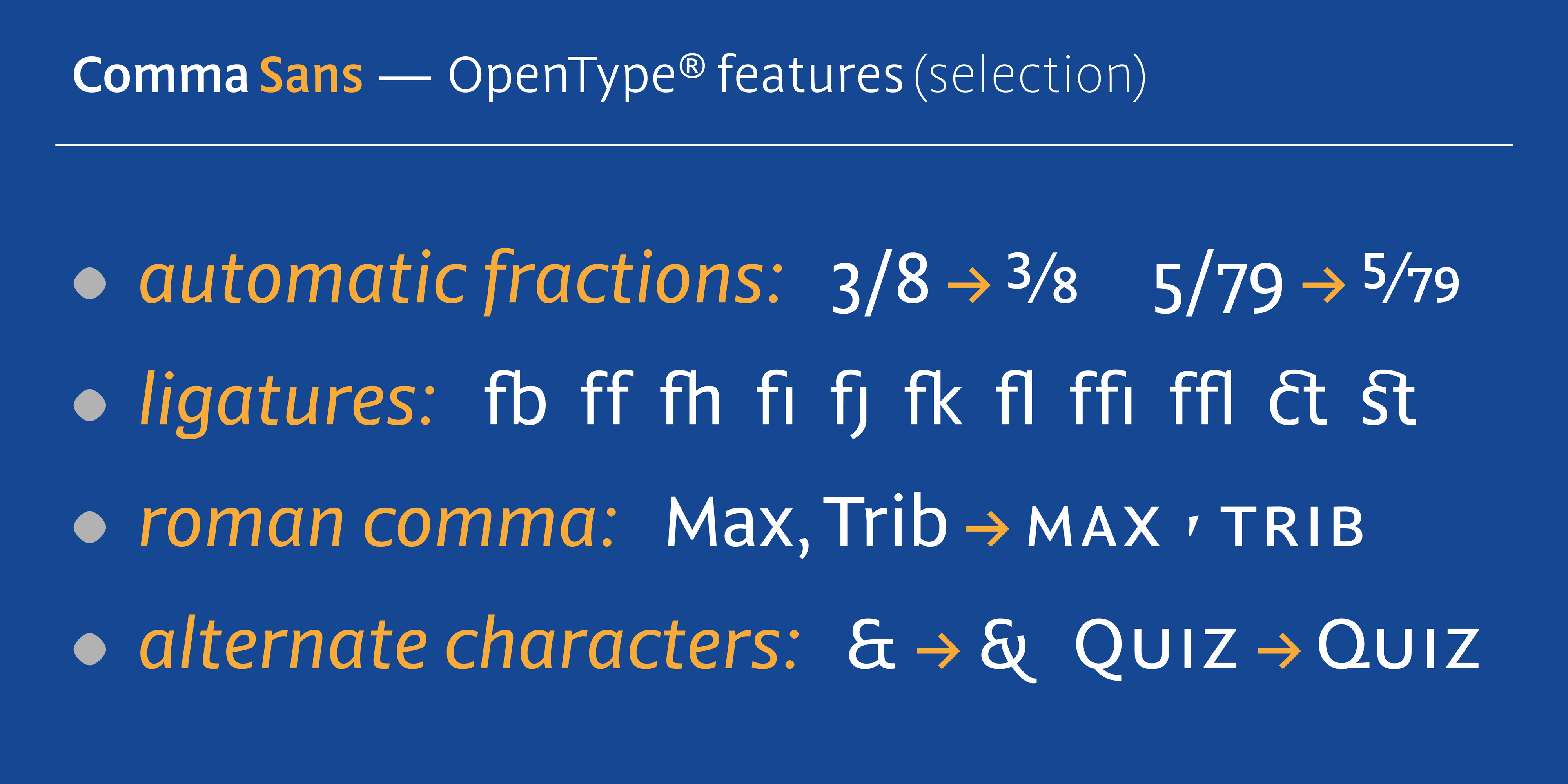 Comma Sans Fonts | I Love Typography