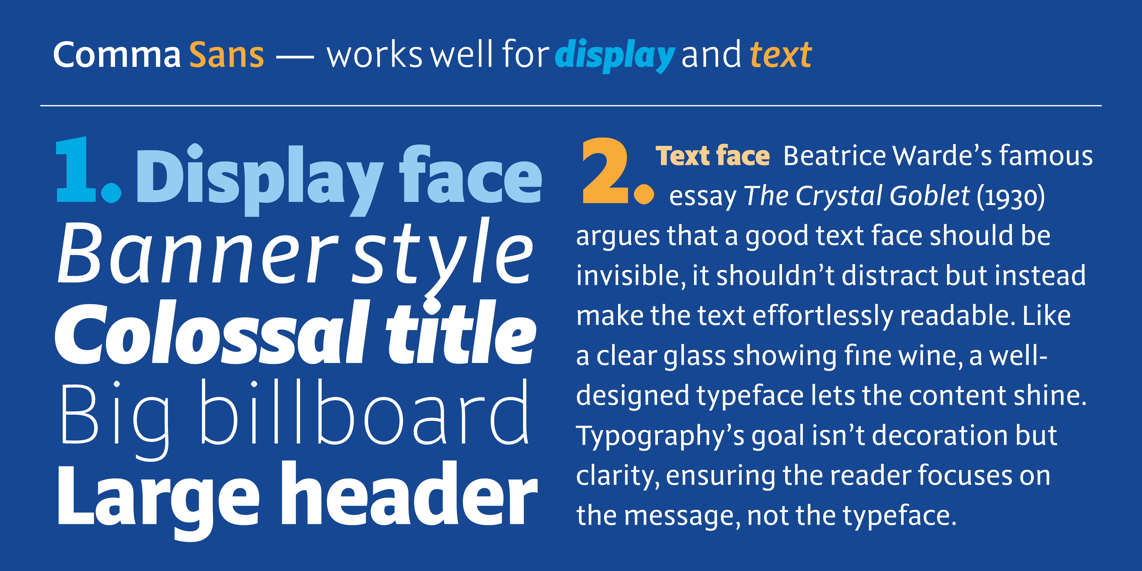 Comma Sans Fonts | I Love Typography