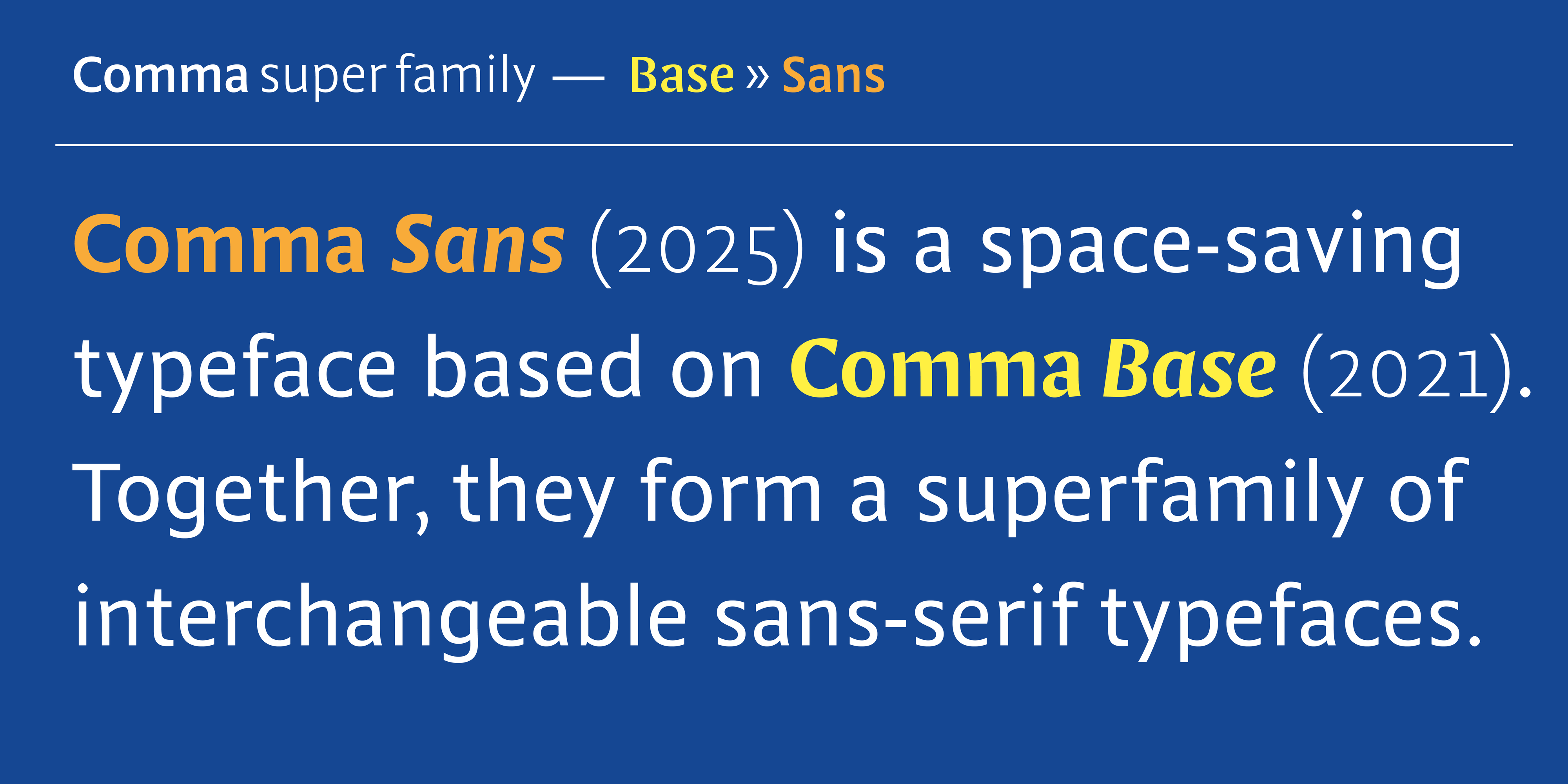 Comma Sans Fonts | I Love Typography