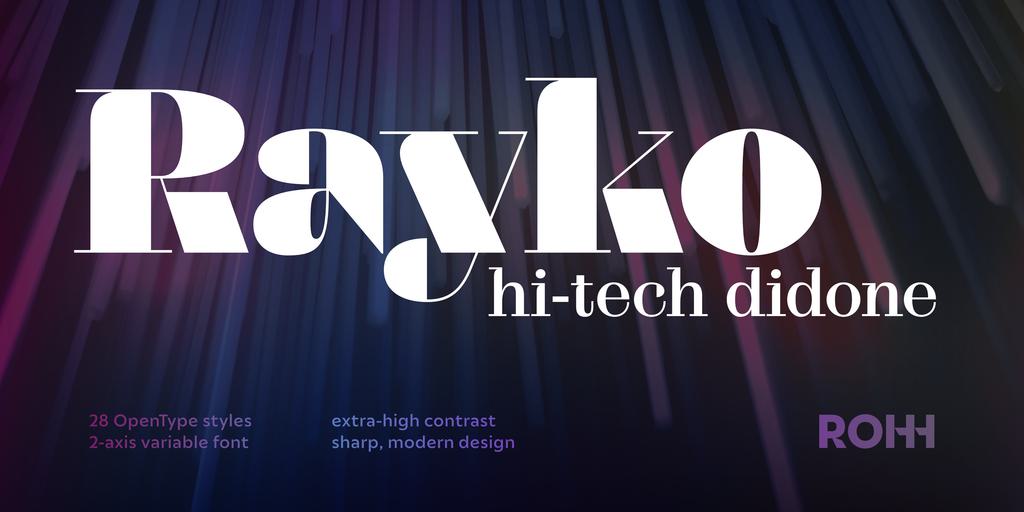 Rayko Rayko Fonts | I Love Typography