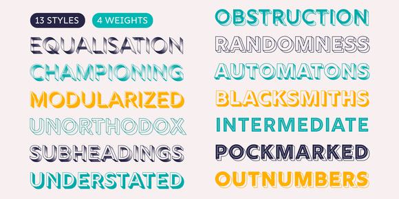 Rig Shaded Fonts - Explore the Family