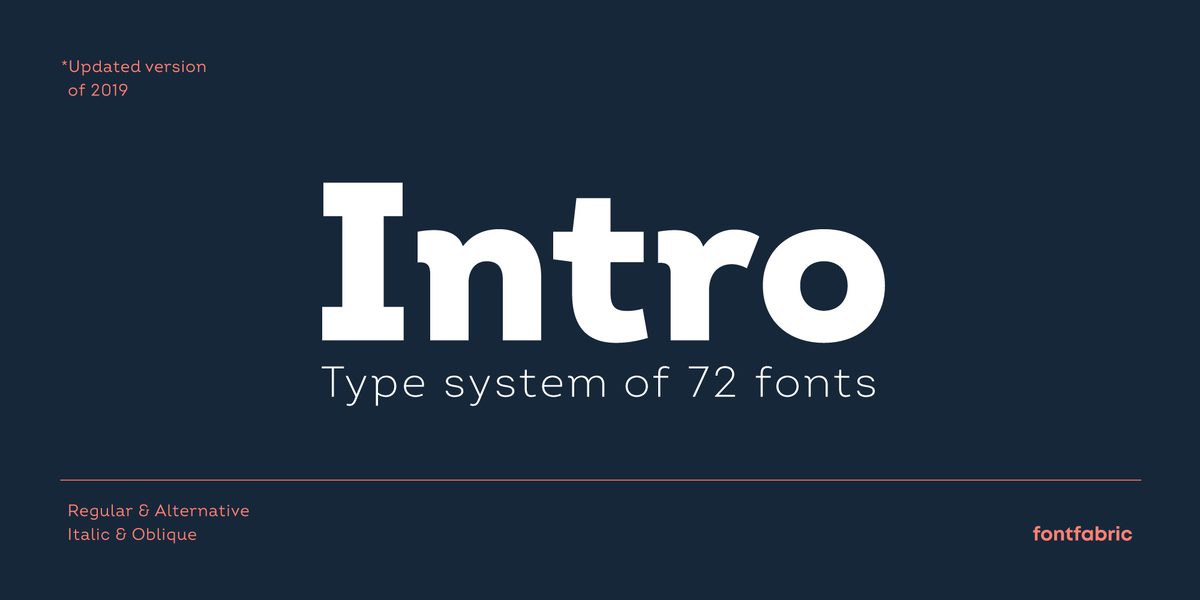 Introduction With Font Intro Fonts - Explore the Family