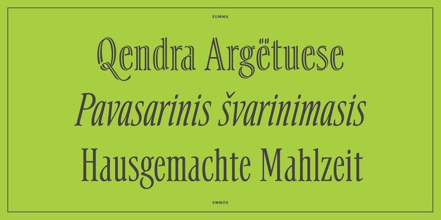 Summa Text Summa Fonts - Explore the Family
